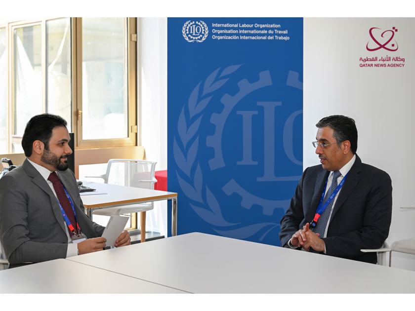 Labour Minister to QNA: Electing Qatar Chair to ILC Signifies International Acknowledgment of Its Accomplishments