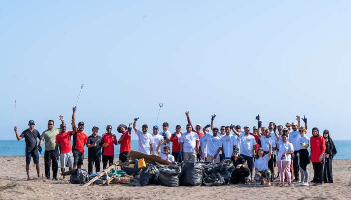 Oman Sail volunteers clear beach Al Mussanah beach to mark UN World Clean Up Day
