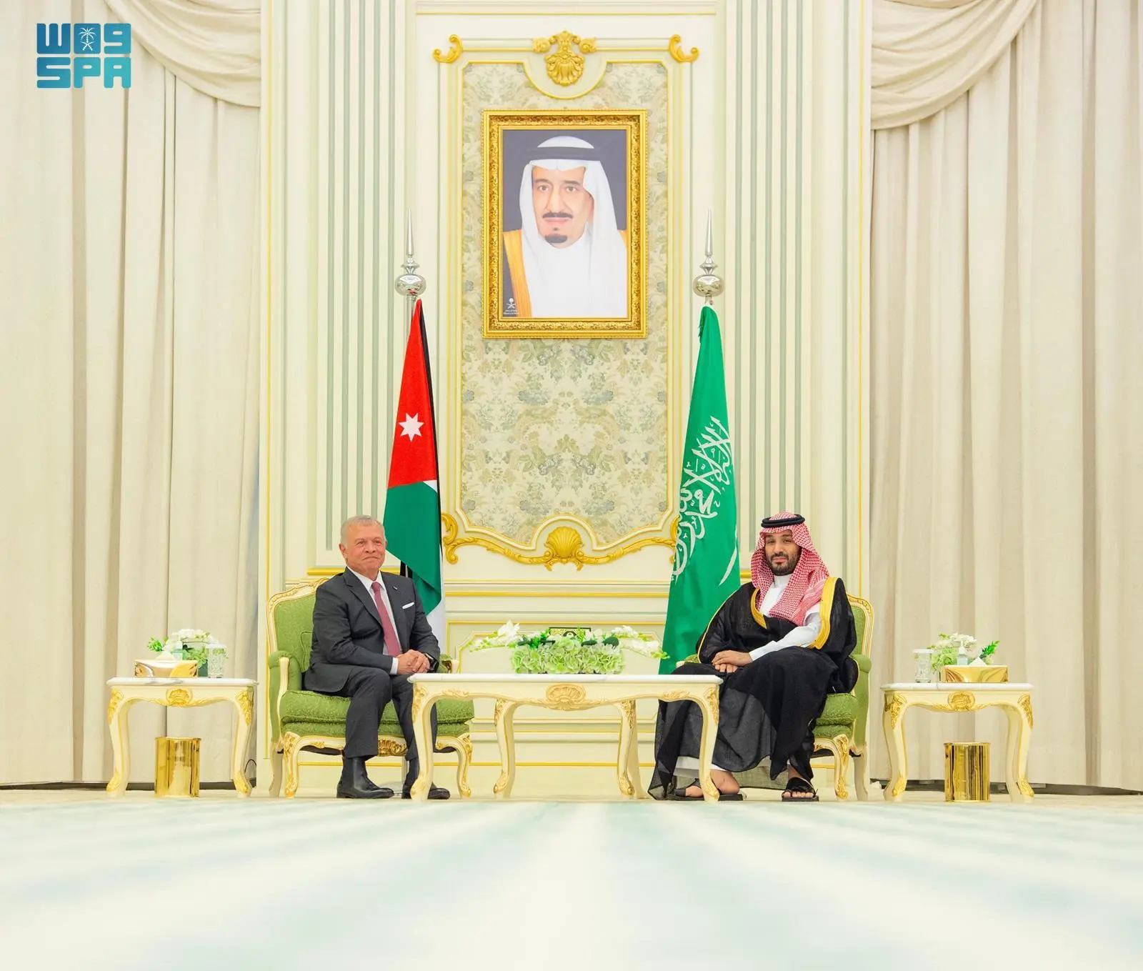 HRH the Crown Prince Receives King of Jordan