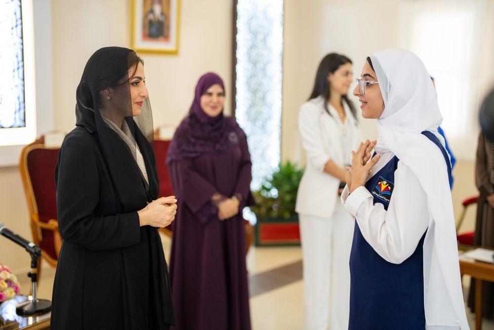 HH Honourable Lady Visits Jawharat Muscat School in A’Seeb