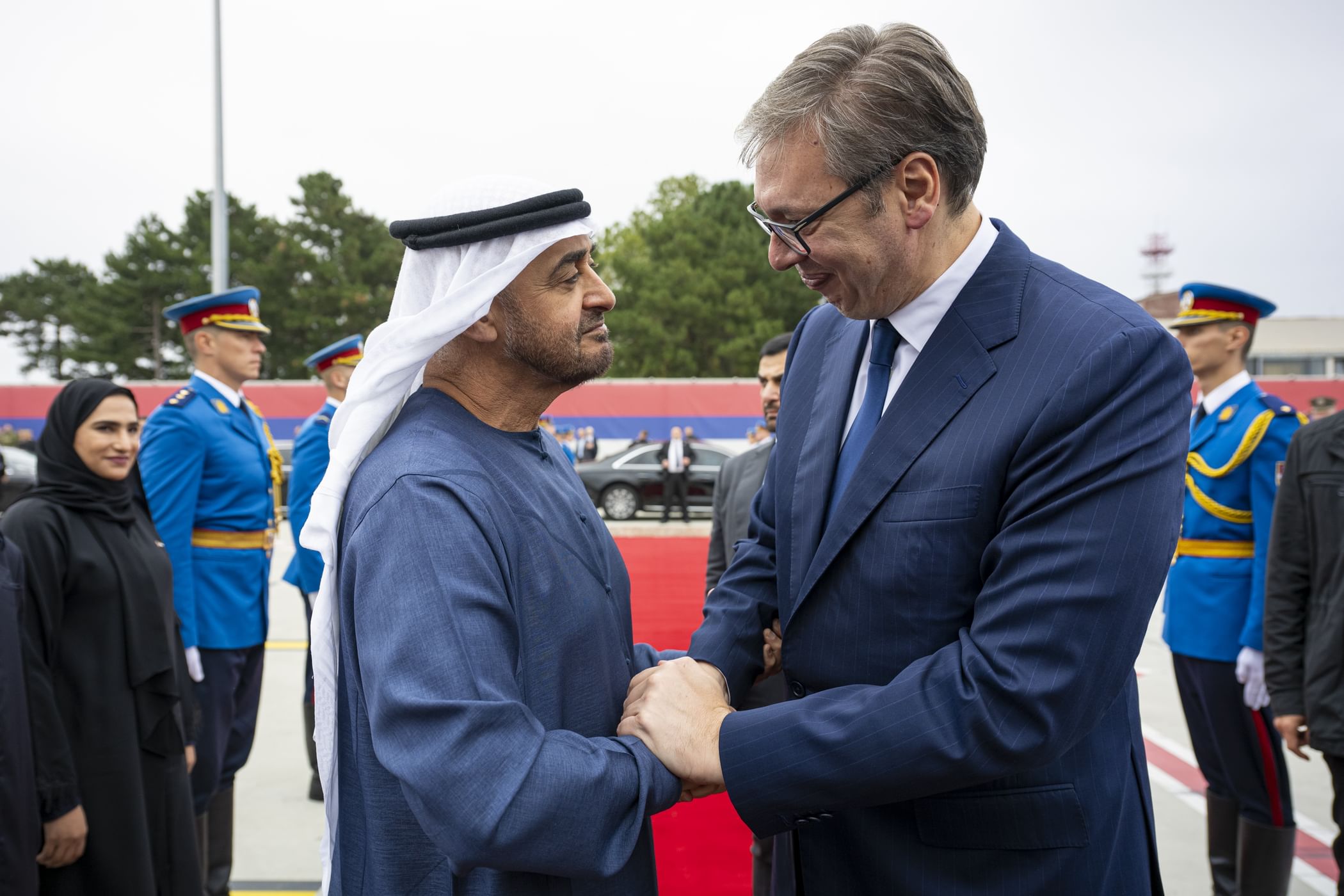 UAE President departs Belgrade, bid farewell by Serbian President
