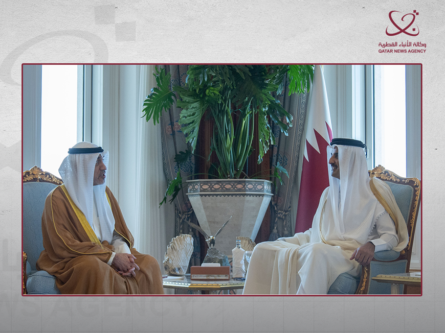 HH the Amir Meets Kuwait’s First Deputy Prime Minister, Defense Minister, Interior Minister