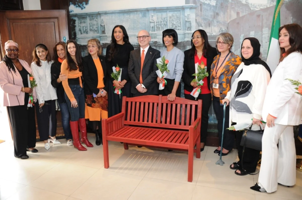 Italian Embassy launches ‘Red Bench’ to combat violence against women
