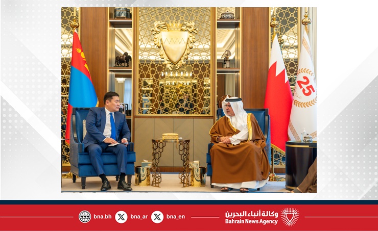 HRH the Crown Prince and Prime Minister meets with the Prime Minister of Mongolia
