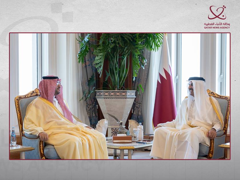HH the Amir Receives Prince Turki bin Mohammed Al Saud
