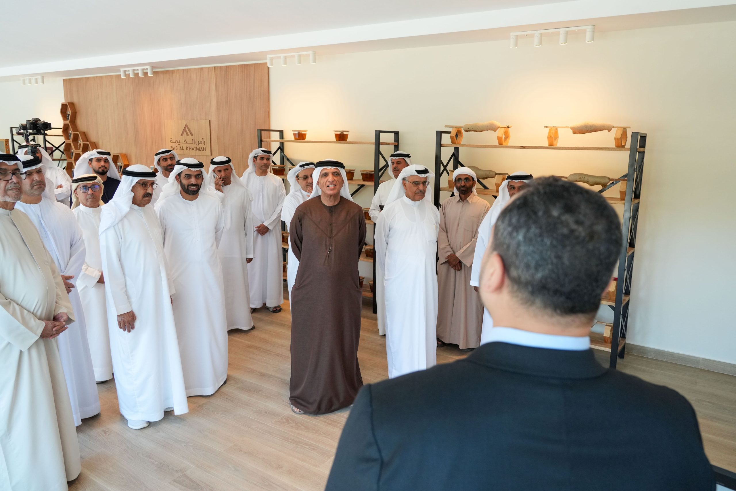 Saud bin Saqr meets business leaders, senior officials, UAE citizens