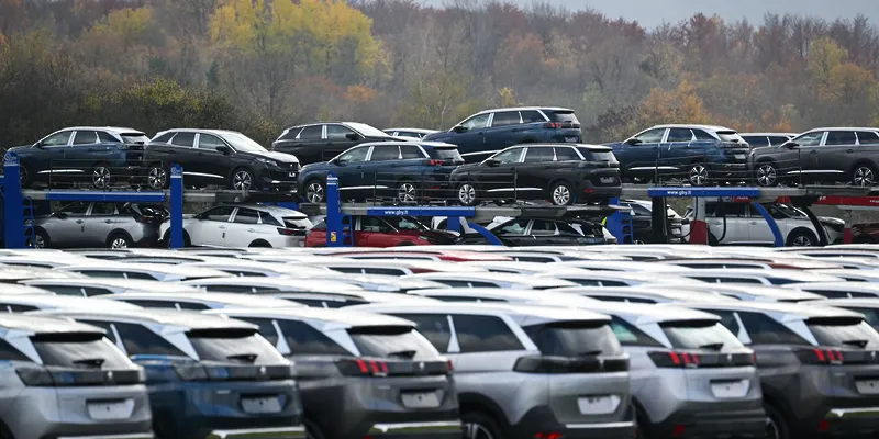 New car sales in the European Union declined in January.