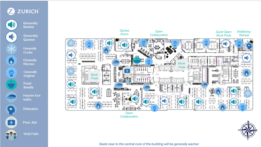 Zurich UK Empowers Employees with Sensory Maps to Enhance Workplace Experience